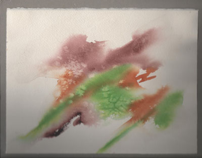 first stage of abstract watercolor
